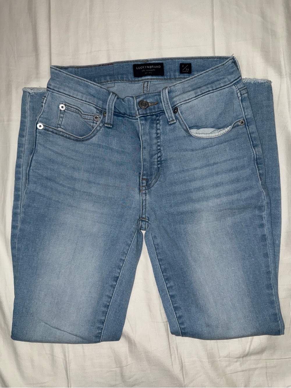 Lucky Brand Women's Mid Rise Light Wash Skinny Jeans